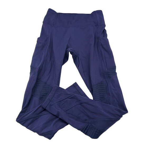 Fabletics Motion365 Womens High-Waisted Purple Leggings Size Small Side Pockets - Picture 1 of 9